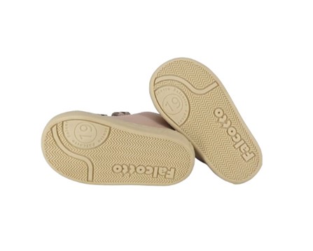 Sneaker primo passo in pelle con doppio velcro