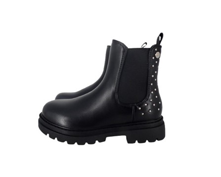 Stivaletto in eco pelle con borchie