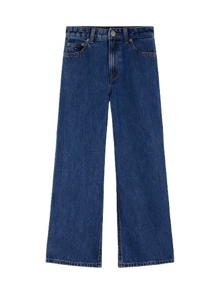 Pantalone in denim vita alta
