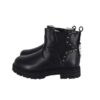 Stivale in pelle con zip e borchie
