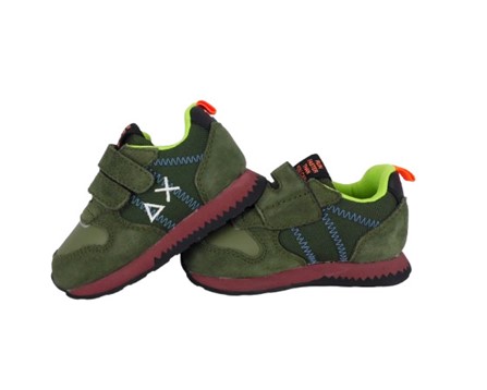 AF33295CF2C770B9A434C68BC3756A7B_ Sneaker bassa in camoscio e tessuto con doppio velcro