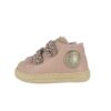 Sneaker primo passo in pelle con doppio velcro