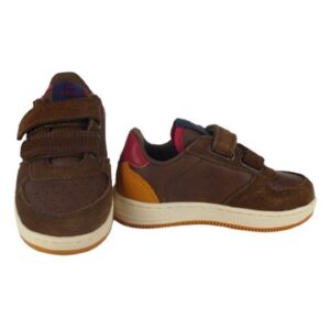 Sneaker in eco pelle e camoscio con doppio velcro