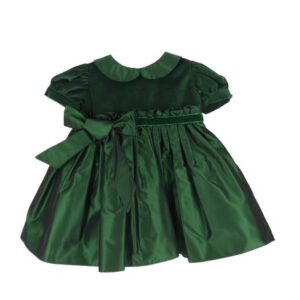 Vestito in velluto e taffeta' con fiocco