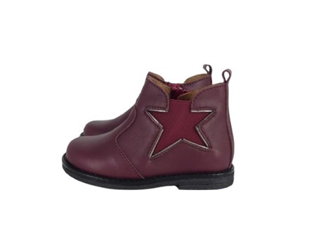 Stivaletto in pelle con elastico e zip