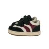 Sneaker primo passo in pelle e camoscio con doppio velcro