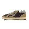 Sneaker in camoscio e glitter con lacci