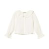 Camicia in cotone con collo ampio
