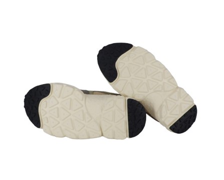 Sneaker in tessuto ed eco pelle con lacci elastici