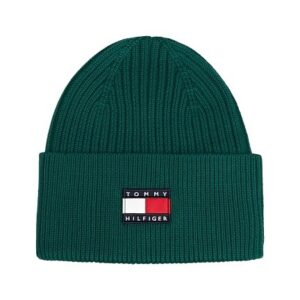 Cappello a costine con risvolto e logo