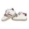 Sneaker primo passo in pelle con doppio velcro