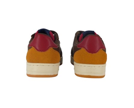 Sneaker in eco pelle e camoscio con doppio velcro