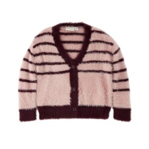 Cardigan  teddy a righe
