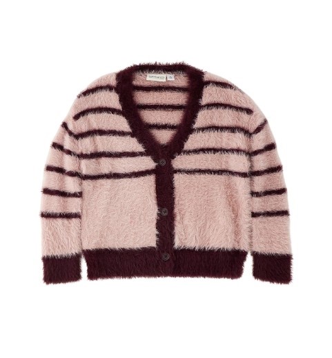 Cardigan  teddy a righe