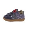 C73CBE8E6E9C4F1B86297C3205C26E6C_ Sneaker primo passo in pelle e glitter con lacci e zip