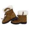 Stivaletto in pelle scamosciata con fiocchetti e zip