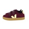 Sneaker in pelle scamosciata con doppio velcro