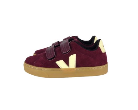 Sneaker in pelle scamosciata con doppio velcro