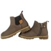 Stivaletto in camoscio con elastico laterale e zip
