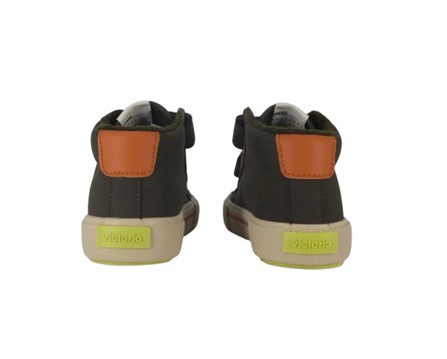 Sneaker alta in eco pelle con doppio velcro