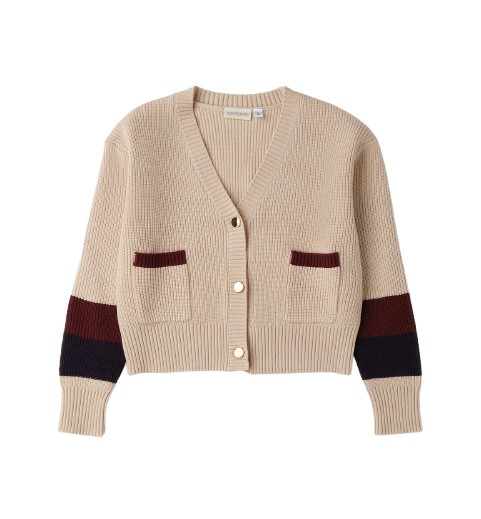 Cardigan scollo a v con taschine