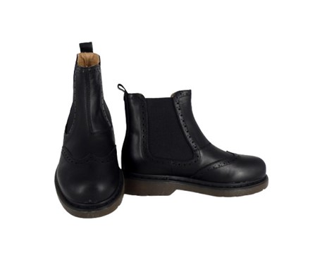 Stivaletto in pelle con elastico