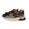 Sneaker in tessuto ed eco pelle con lacci elastici
