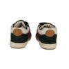 Sneaker primo passo in pelle e camoscio con doppio velcro