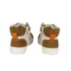 Sneaker alta in pelle e camoscio con lacci