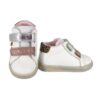 Sneaker primo passo in pelle con doppio velcro