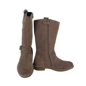 Stivale in pelle scamosciata con zip