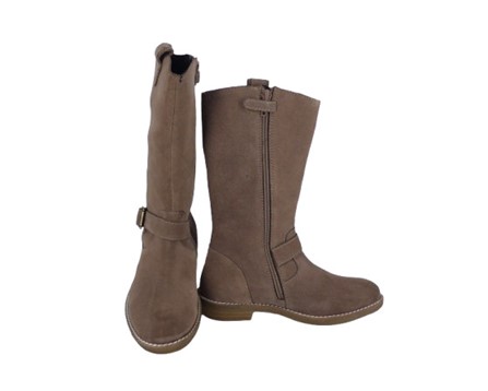 Stivale in pelle scamosciata con zip