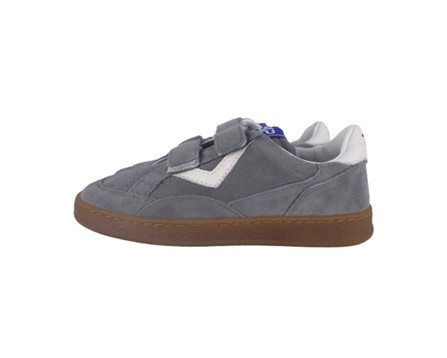 Sneaker in camoscio con doppio velcro