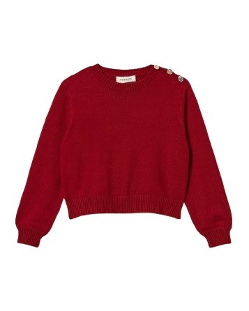 Maglione con bottoni sulla spalla