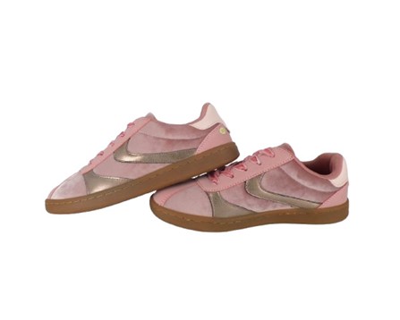 Sneaker in velluto con lacci