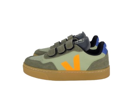 E34547EAEF26AC29D5D4068F1D8592EB_ Sneaker in pelle e camoscio con triplo velcro