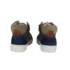 Sneaker alta in pelle e camoscio con lacci