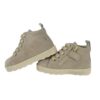 Sneaker primo passo in camoscio con lacci e zip