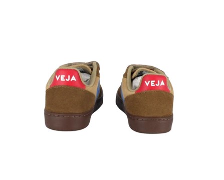 Sneaker in pelle e camoscio con triplo velcro