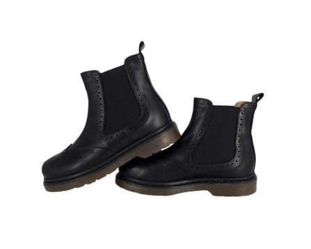 Stivaletto in pelle con elastico
