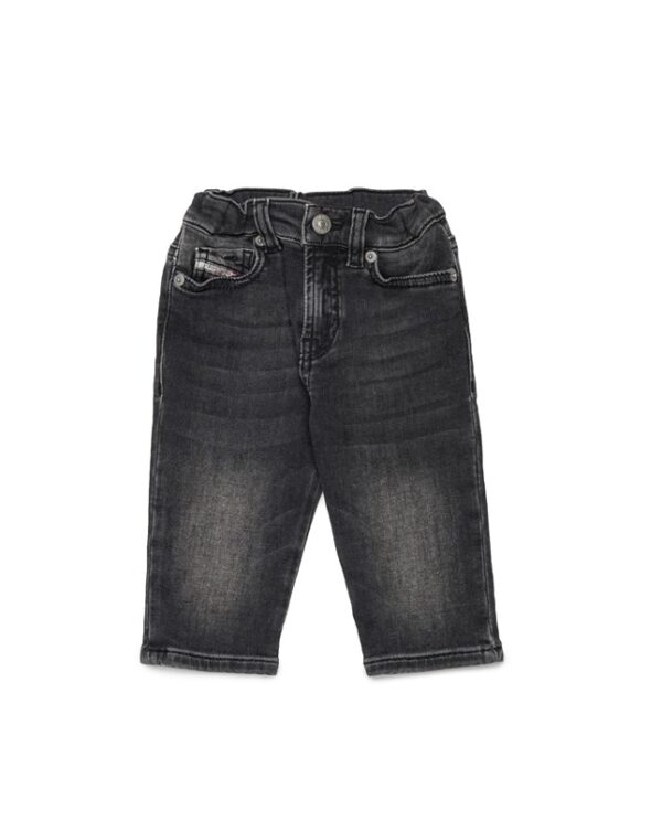 Pantalone in denim con vita elasticizzata