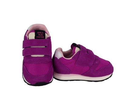 F25514450530646942C8CC0B9067C698_ Sneaker bassa in camoscio e tessuto con doppio velcro