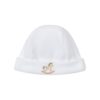 Cappellino in ciniglia con ricamo cavalluccio