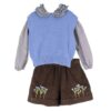 F4FFC85878D408E14212F8FEA15441E4_ Completo camicia a righe colletto volant, gilet e short