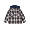 Camicia a quadri con cappuccio staccabile