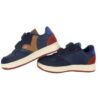 Sneaker in eco pelle e camoscio con doppio velcro