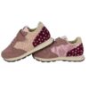 Sneaker bassa in camoscio e tessuto con velcro e lacci