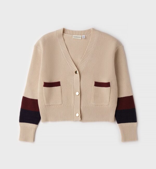 Cardigan scollo a v con taschine