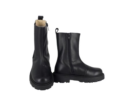 Stivale in pelle con zip
