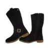Stivale in pelle scamosciata con zip